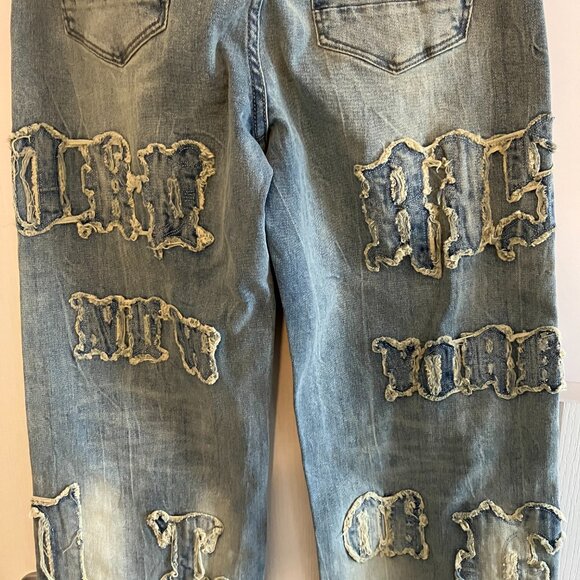 Smoke Rise Red Jeans Size 5/26 Denim Acid Wash Mid Rise Flare Curvy Fit Wide Leg - Picture 7 of 12